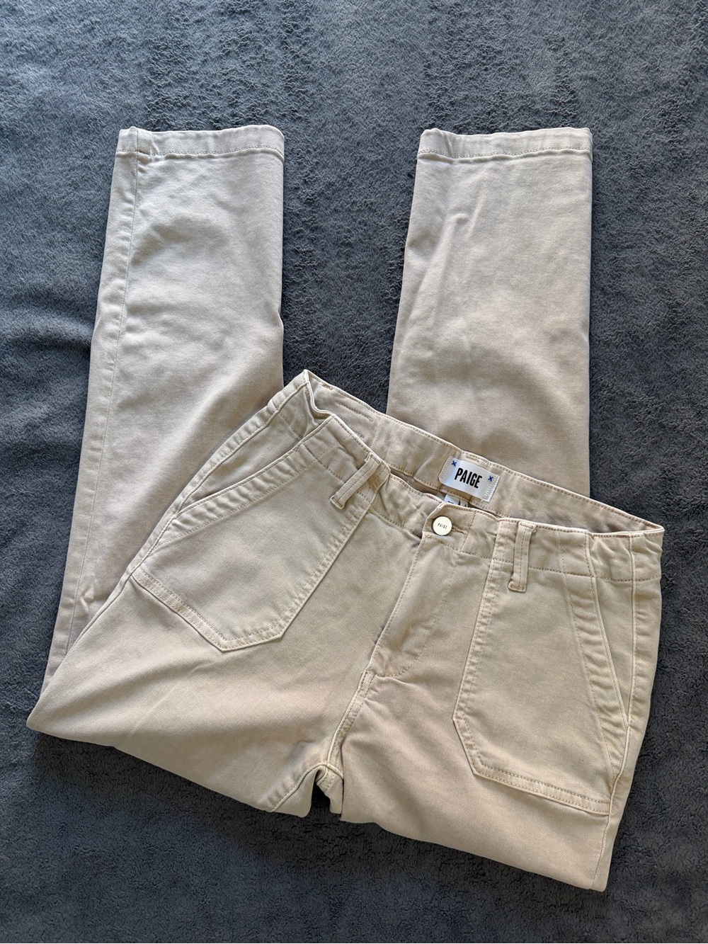 Paige Mayslie Straight Ankle Pant Mid Rose Vintage Warm Sand Sz 27 - Picture 3 of 11